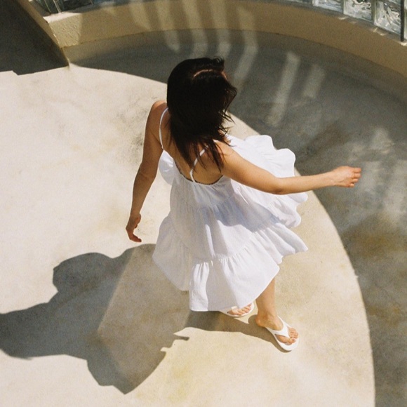 NWT UO Agatha Ruffle Button-Front Babydoll Dress - Picture 2 of 5